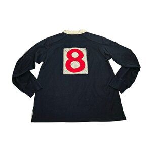 Vintage Polo Ralph Lauren Youth Rugby Shirt #8 Boys L (16-18) Embroidered Black